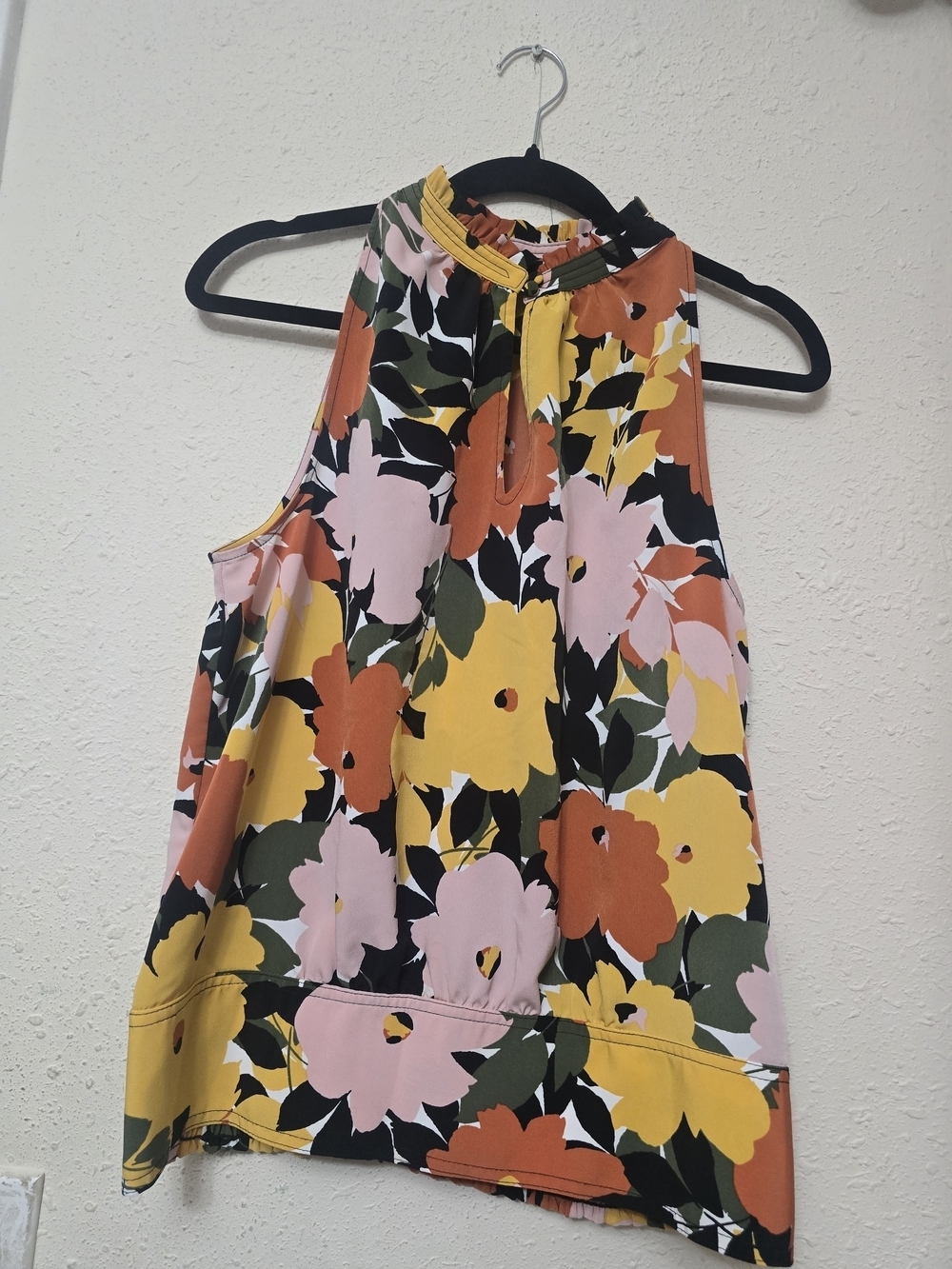 Karl Lagerfeld Floral Halter Camisole - Pink, Yellow & Orange